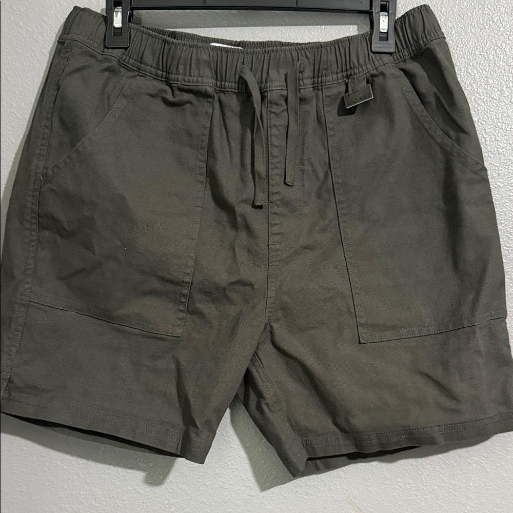 Coast Clothing Biarritz Canvas  charcoal grey Drawstring Utility Shorts